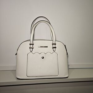 Aldo White Crossbody Bag with Black Trim